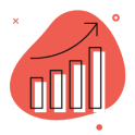 grafico ascendente fondo naranja